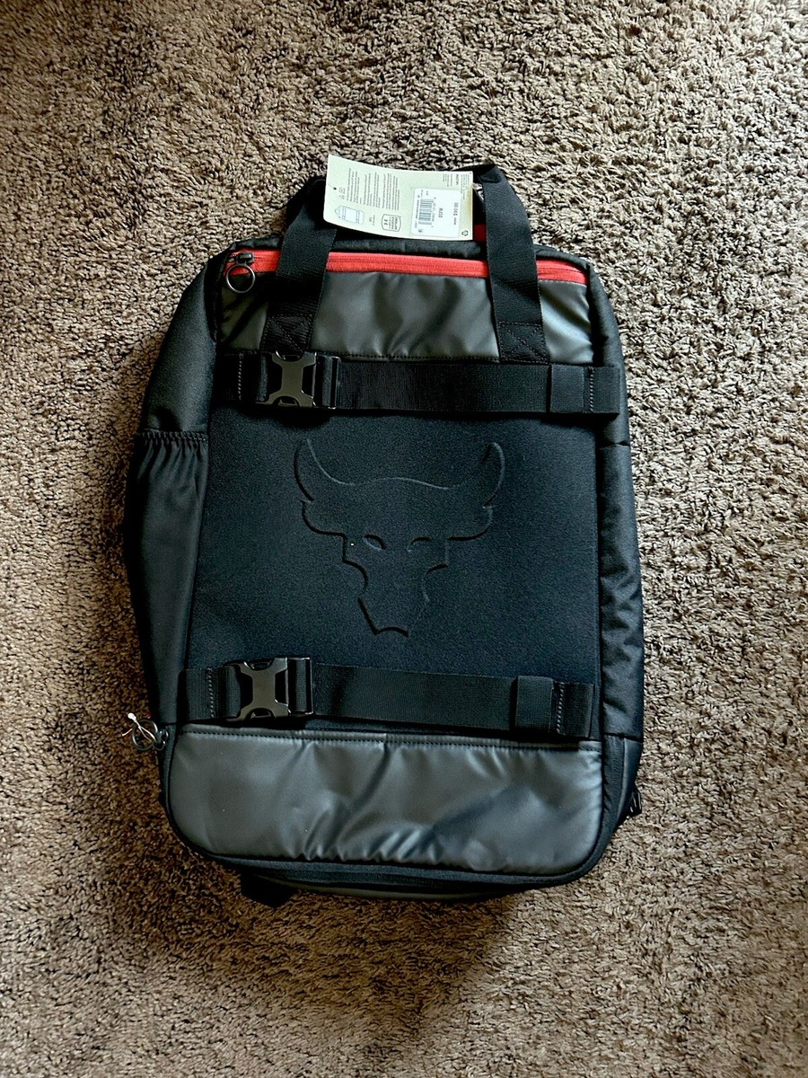 Under Armour Project Rock Duffle Backpack Bag Black WWE Gym