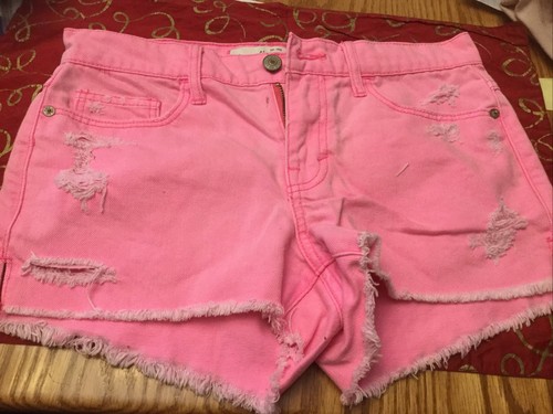 Neon Pink Denim Jean Shorts Size 