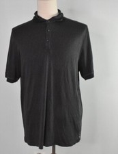 Nat Nast 3 button luxury polo shirt size XL men gray polyester modal