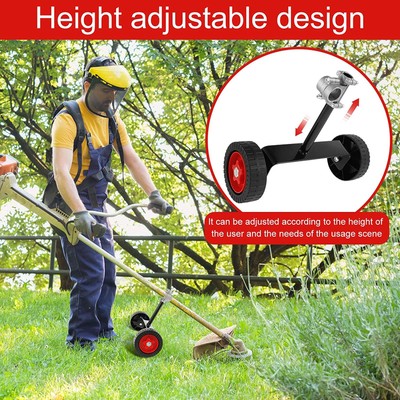 Universal String Trimmer Grass Eater Weed Cutter Adjustable Support Wheels