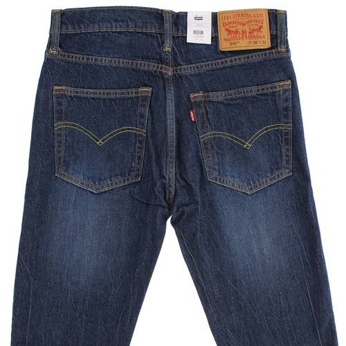 Levi's Men's 510 Blue Jeans Skinny Fit Low Rise Stretch Denim Tapered Pants - Picture 4 of 12