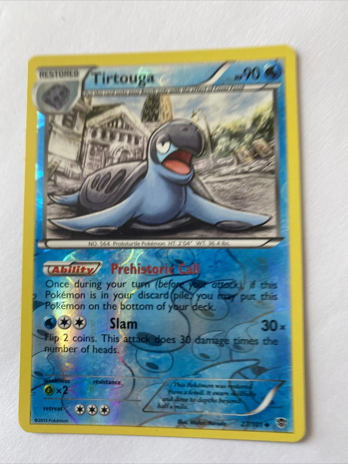Tirtouga (#27/101) - Reverse Holofoil BW - Plasma Blast LP Pokemon