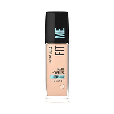 Maybelline New York Fit Me Matte Plus Poreless SPF 22, 115 Ivory 30ml