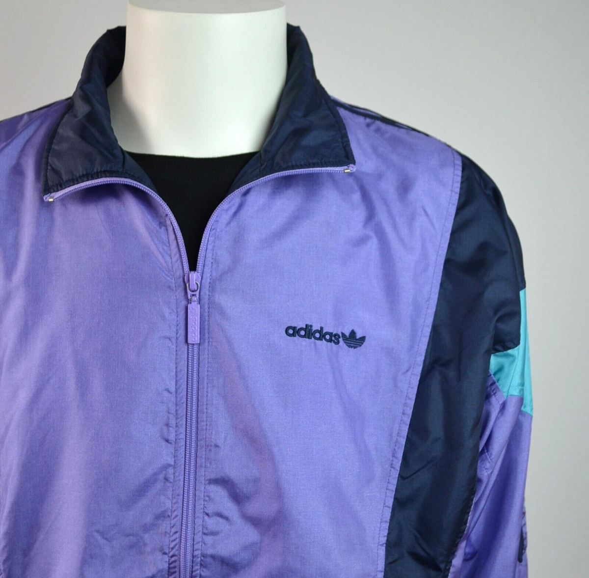 Unisex 80s 90s ADIDAS Full Shell Suit Tracksuit Jacket Lilac Unisex 80s 90s ADIDAS Full Shell Suit Tracksuit Jacket Lilac