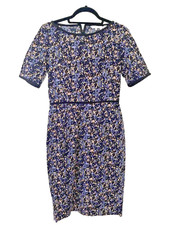 Great Plains Midi Dress Size S/10 Blue, Short Sleeve, 98% Cotton, Occasion