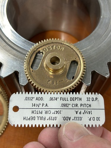 QTY 1 BOSTON GEAR G182 BRONZO SPERONE GEAR VAPORE VIVO 32 PASSO 64 DENTI OROLOGIO ECC. - Foto 12 di 14
