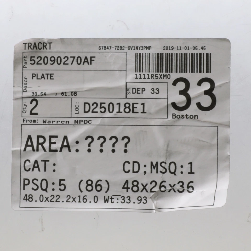 GRAND CHEROKEE COMMANDER FUEL TANK SKID PLATE GUARD OEM NEW MOPAR 52090270AF - Imagem 3 de 3