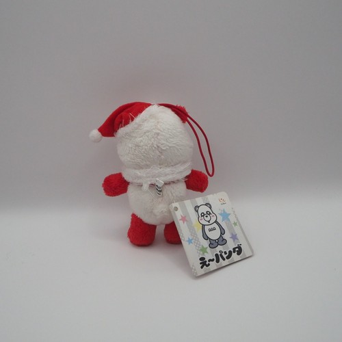 AAA Bear Panda C2208 Red Christmas Strap Mascot 4" Plush Toy Doll Japan - Picture 3 of 6
