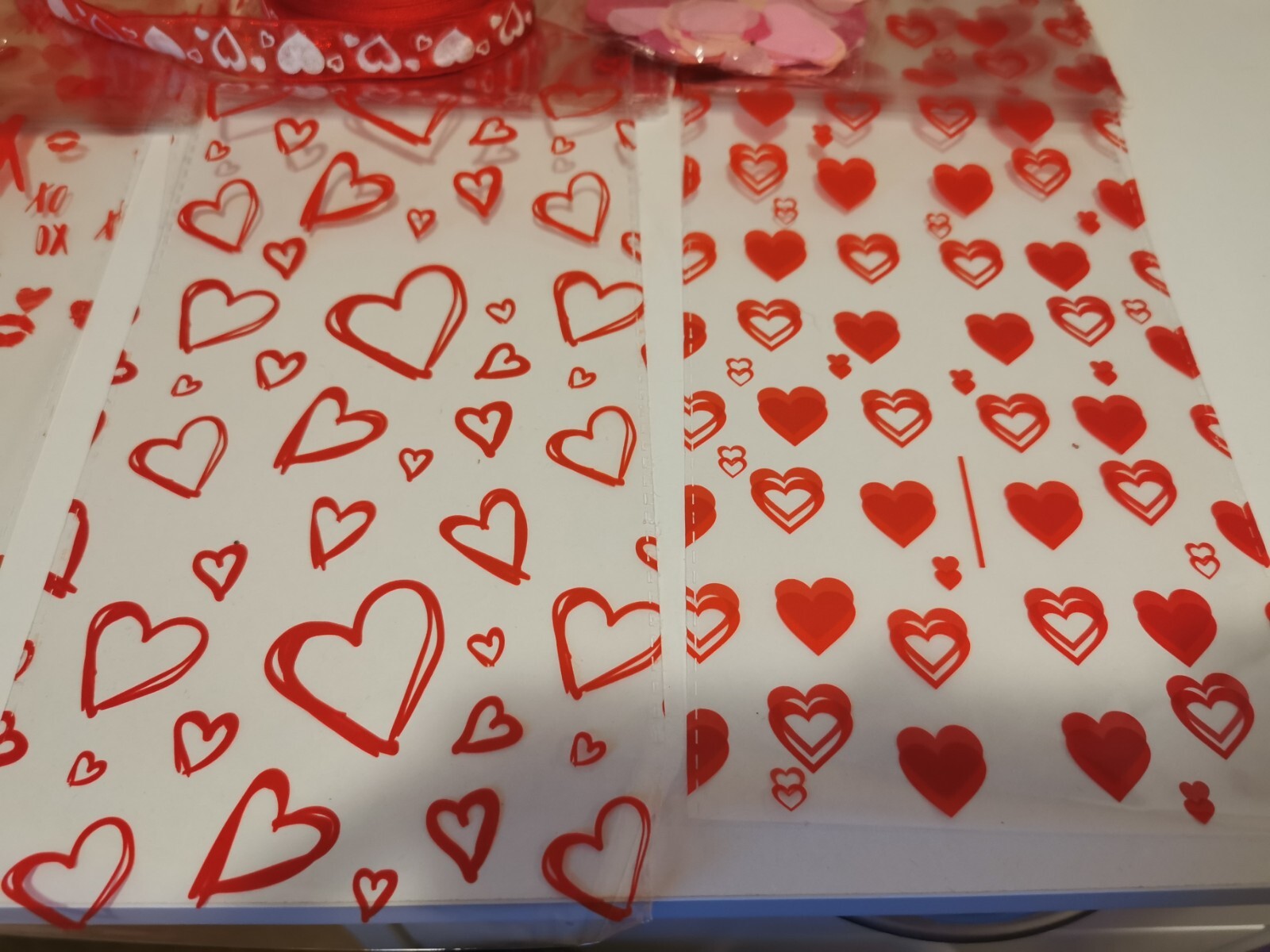 Valentines Cellophane Bags 27.5x12.5cm With Twist Ties eBay