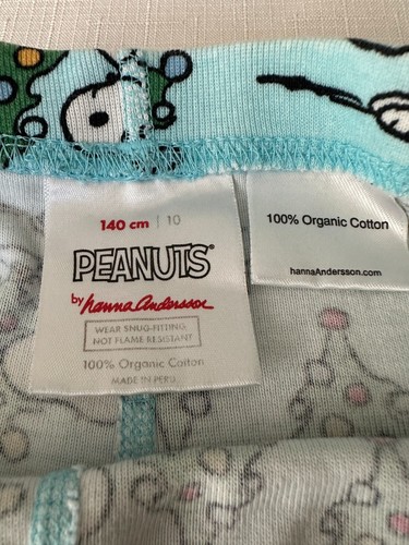 youth sz 10 Hannah Anderson Peanuts/Snoopy Xmas/ Holiday Pajamas size US10/140cm - Picture 3 of 10