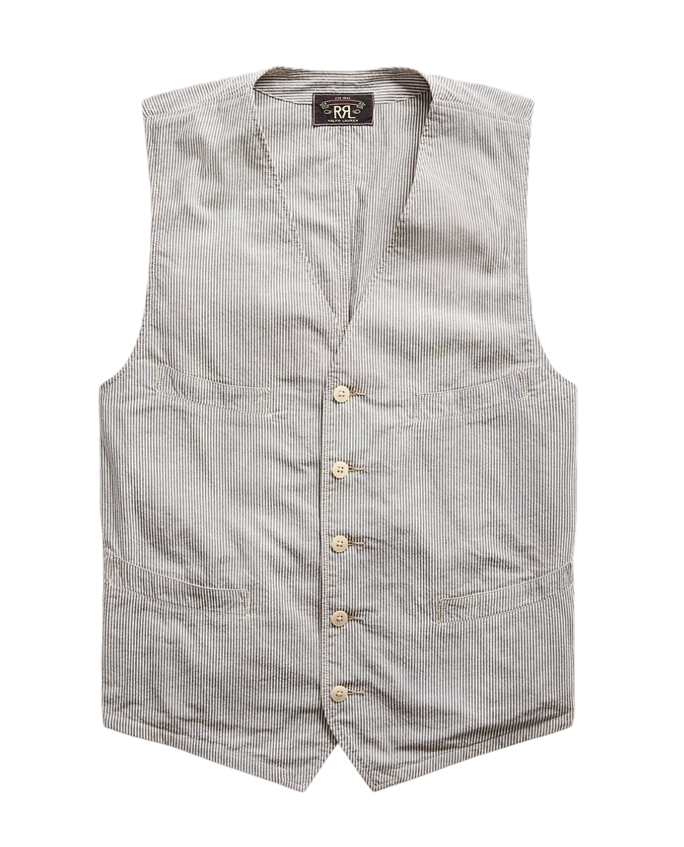 Ralph Lauren Double RL RRL Mens Striped Cotton Seersucker Ralph Lauren Double RL RRL Mens Striped Cotton Seersucker