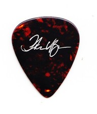 Billy Joel Tommy Byrnes Signature Brown Faux Tortoise Guitar Pick - 2006 Tour