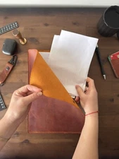Handmade Leather Document Holder – Personalized Folder