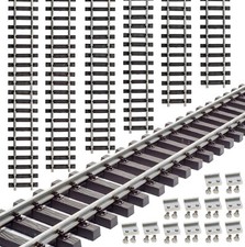 6x Gleis gerade 150 cm vernickelt + Verbinder kompatibel Spur G Schienen Anlage
