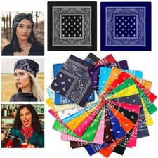 Lot of 12 Bandana 100 Cotton Paisley Print Face Mask Head Wrap Wholesale in USA
