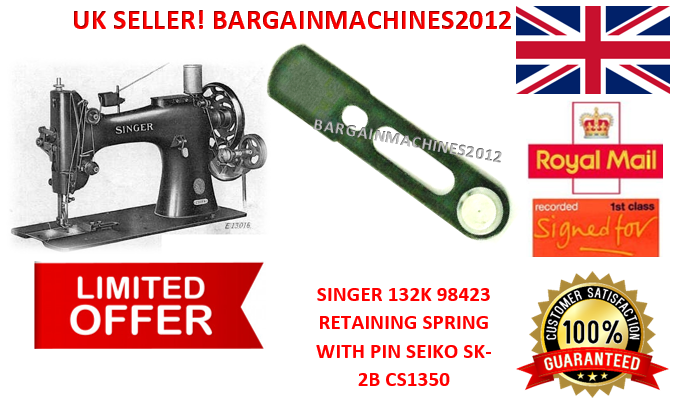 SINGER 132K 98423 RETAINING SPRING W/PIN CS1350 INDUSTRIAL SEWING