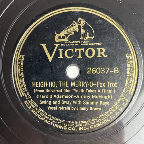 10" 78 RPM-Sammy Kaye/Tommy Ryan-For the First Time/Heigh-Ho The Merry-O/26037 - Picture 3 of 4