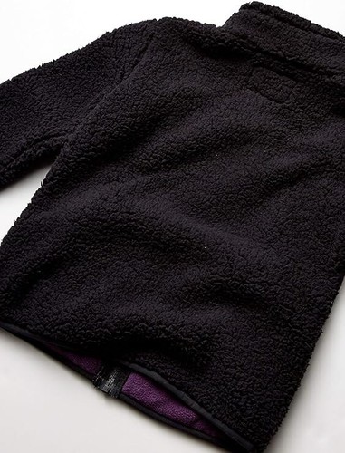 Chaqueta de lana sherpa negra para niña mediana con cremallera completa Amazon Essentials - Imagen 2 de 5
