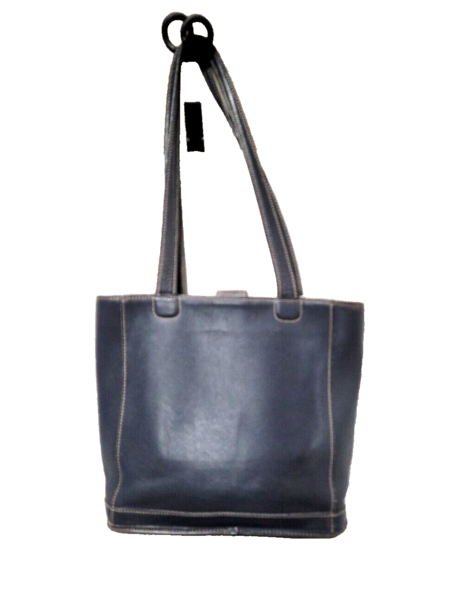 バッグ Old Coach Leather Navy Tote Bag 9305 s-l1200.png