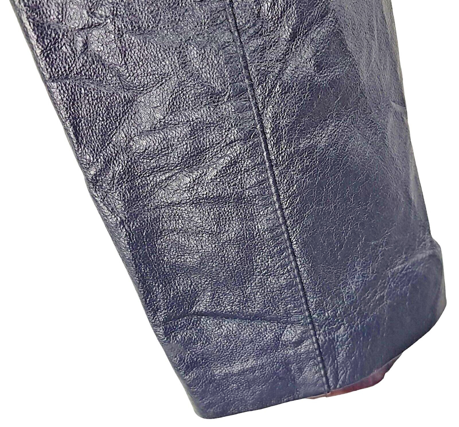 DONA MICHI ITALY Womans Black ZIPPED LEATHER JACKET Biker Short - M - RRP £195 image 7