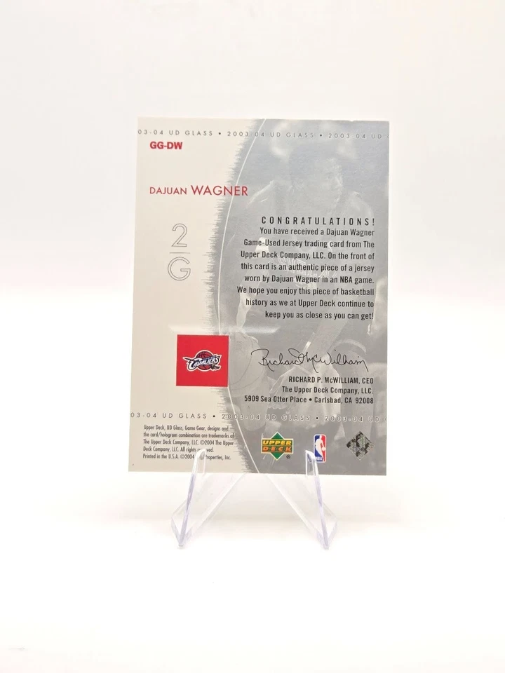 DaJuan Wagner 2003-04 Upper Deck RC UD Game GearPatch #GG-DW Cavaliers - Image 2 of 2