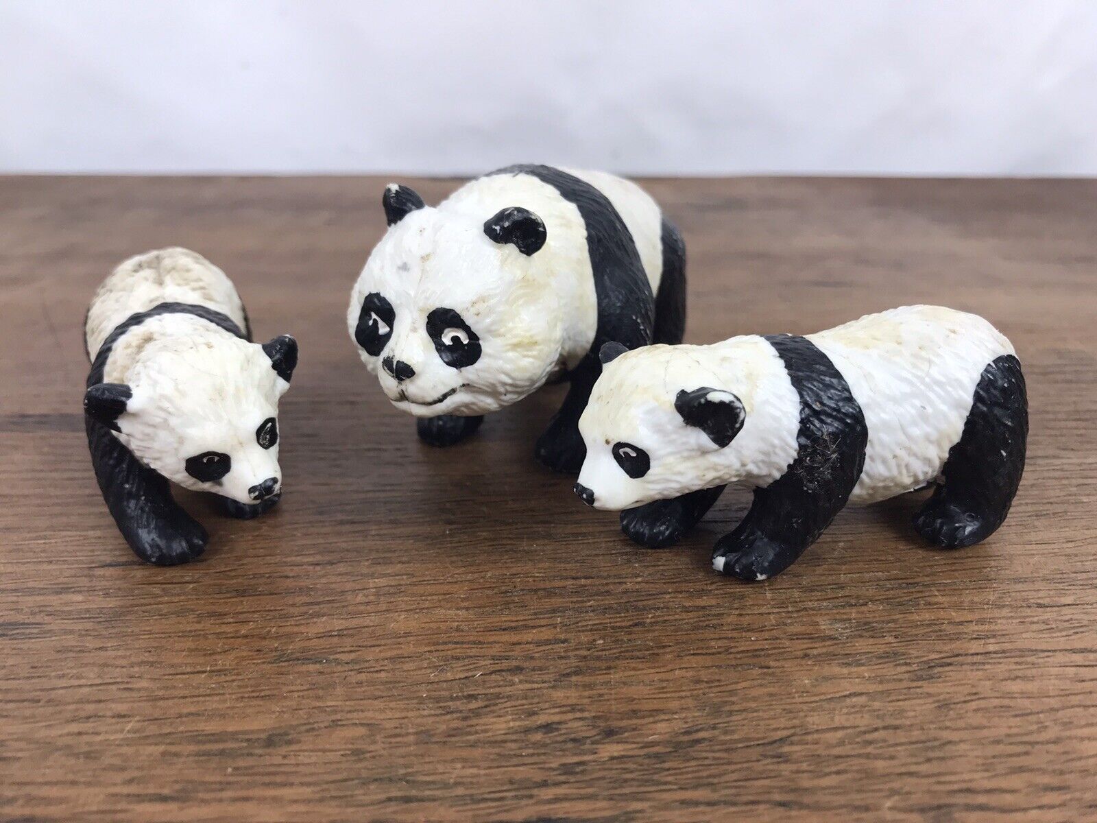 Vintage Hard Rubber Panda Bears Set of 3 (HD30)