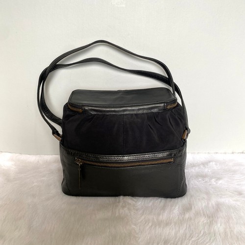 Borsa a tracolla Jean Paul Gaultier vintage in pelle nera strutturata - Foto 4 di 14