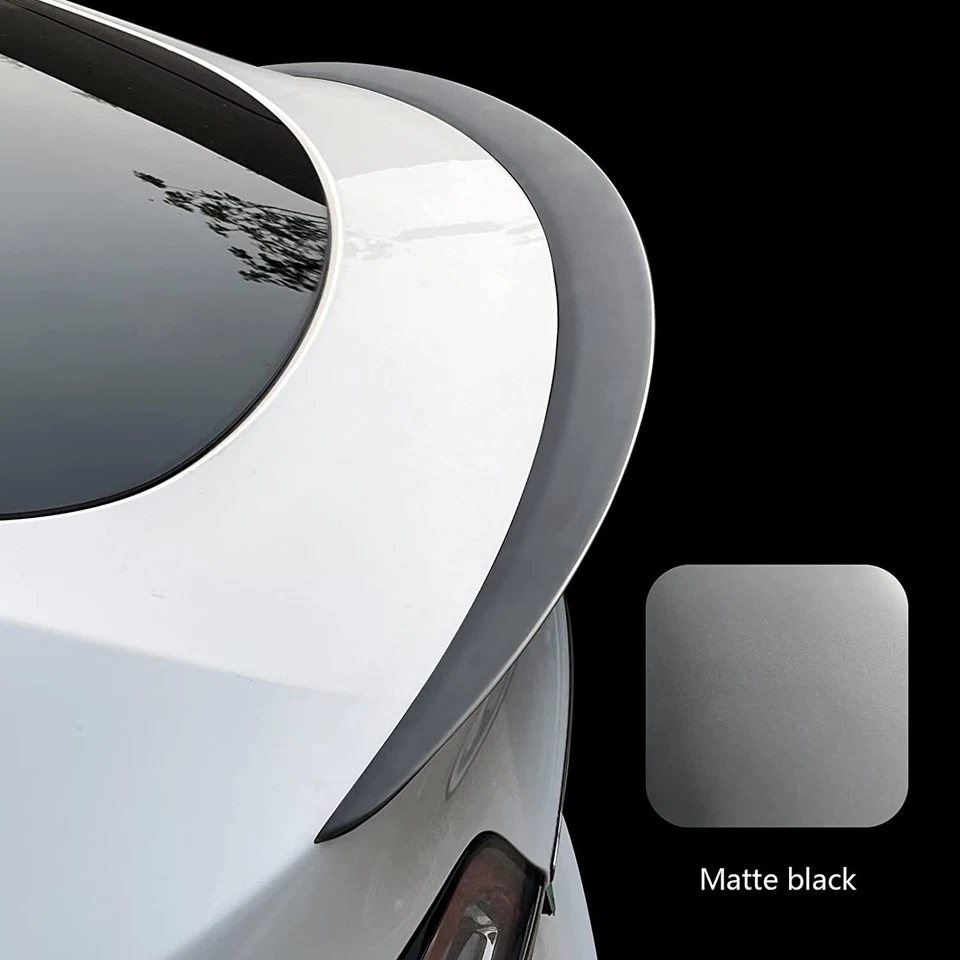 For Tesla Model Y 2020 - 2023 Rear Trunk Spoiler Tail Wing (Matte Black) - Image 2 of 4