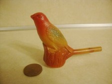 Vintage Celluloid Viscoloid Colorful Bird Whistle Collectible Working 