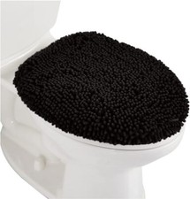 Gorilla Grip Shag Chenille Bathroom Toilet Lid Cover, Machine Wash, Ultra Soft
