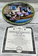 Knowles Disney Collector Plate “A Cozy Christmas” Mickey’s Christmas Carol