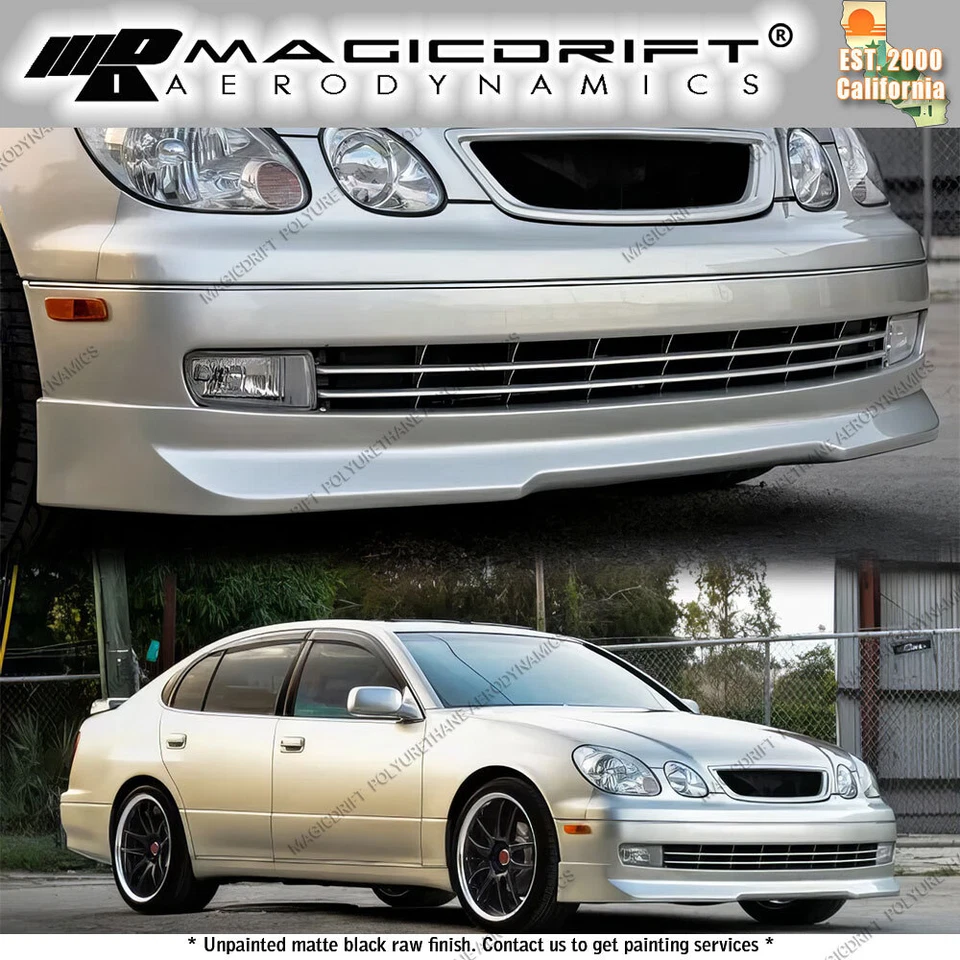 For 98-05 LEXUS GS300 GS400 ARISTO VIP URETHANE FRONT BUMPER LIP SPOILER KIT Foto 2 de 4