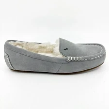Koolaburra by UGG Lezly Wild Dove Gray Womens Suede Faux Fur Moccasin Slippers