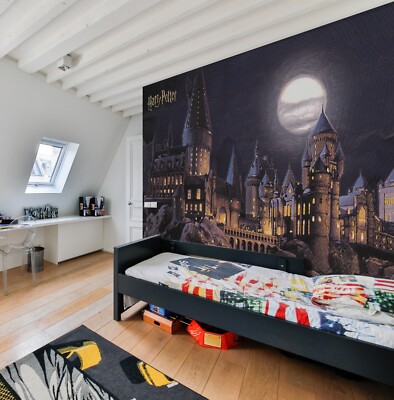 Kids Bedroom wallpaper 252 cm x 182 cm (99'' x 72'') Harry Potter Castle Hogwarts