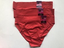 NWT 3 Pairs Maidenform Pure Comfort High Leg Bikini Panties DM2317 2XL 9 Red