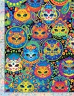 Animal Fabric - Bright Cat Sugar Skulls - Timeless Treasures YARD