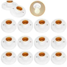 1-20 Pcs E27 Light Bulb Pendant Lamp Fixing Base Holder Screw Cap Socket Round