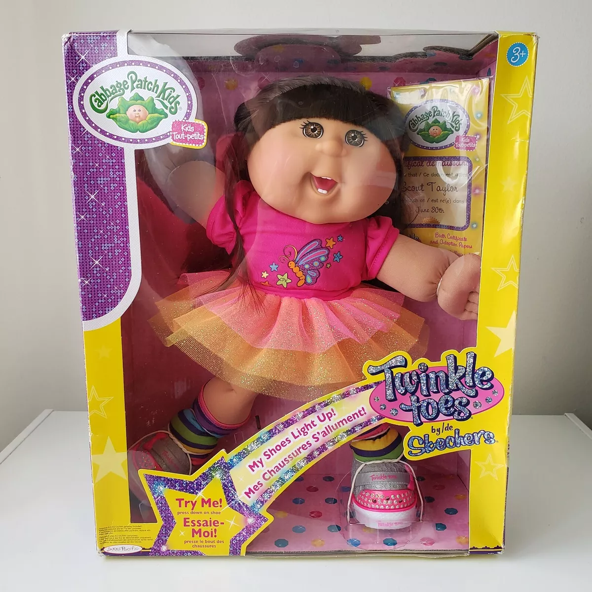 Cabbage Patch Doll Twinkle Toes with light up Sketcher Shoes