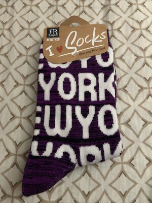 New Robin Ruth I Love Socks New York one size fits most Purple | eBay