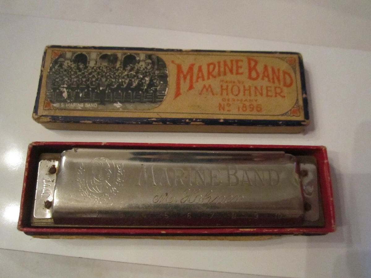 Vintage marine band sale harmonica no 1896