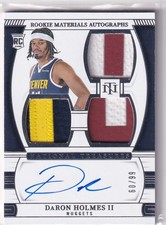 2024-25 Panini NT NBA RMT-HOL DaRon Holmes II Rookie Patch On-Card Auto 60/99