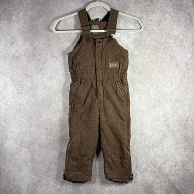 C.E. Schmidt Bib Overalls Toddler Size 2T Brown Insulated Canvas Outdoor