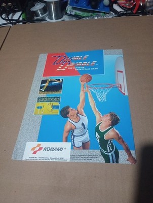 Konami Double Dribble Arcade Original Sales Flyer
