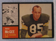 1962 Topps Max McGee Football Trading Card (#67)