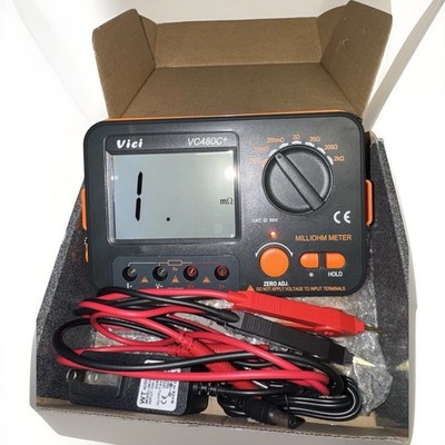 Vici Digital Milli-ohm Meter Resistance Tester 4 Wire Micro Ohm Meter VC480C+
