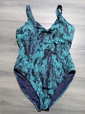 TYR One Piece Swimsuit Adult Womens 2XL  Blue Beach Summer