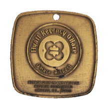 Vintage Hyatt Regency O'Hare Airport Medal Hotel Room Fob