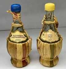 Vintage Fattoria Santachiara Salt And Pepper Shakers Wine Straw Wrapped Imported