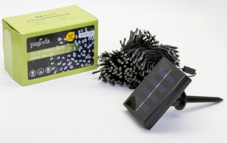 Pagoda 300 LED Solar Power Fairy String Lights Outdoor Garden Christmas - WHITE