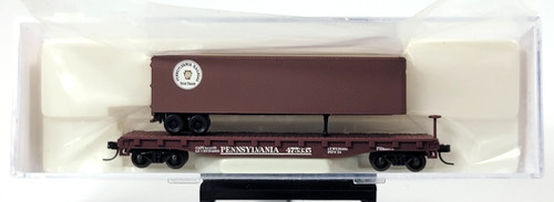 Spur N - Atlas 50 001 457 - Huckepack Flat mit 40' Anhänger - Pennsylvania #475335 | Zustand: Used